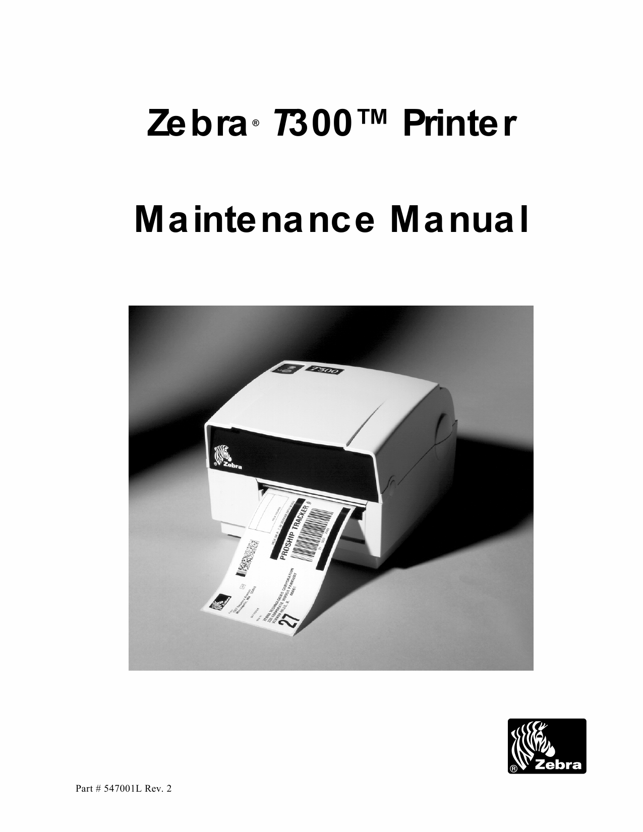 Zebra Label T300 Maintenance Service Manual-1